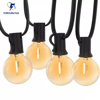 Светодиодная Водонепроницаемая гирлянда с абажуром, 50 светодиодов, 100 футов