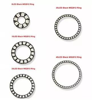 Светодиодное кольцо FUNZENXIN WS2812B RGB 8-45 LED
