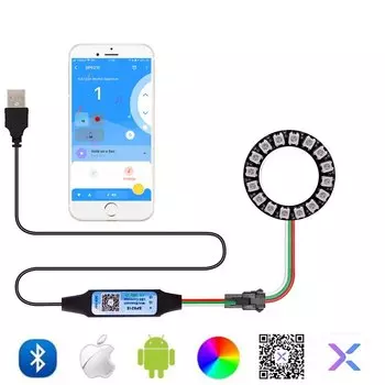 Светодиодное пиксельное кольцо TNALANT RGB 5V