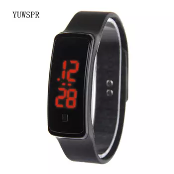 Светодиодные электронные часы, лидер продаж, модные силиконовые часы карамельных цветов для мальчиков и девочек, детские наручные часы, цифровые часы для детей