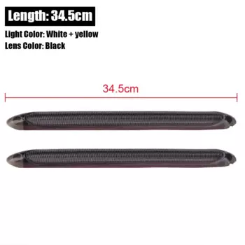 Светодиодные автомобильные фары, 2 шт./пара, дневные ходовые огни DRL, применимые к всех моделях автомобилей, двухцветные стримеры, автоматические указатели поворота