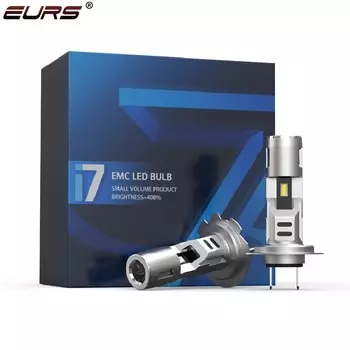 Светодиодные Автомобильные фары EURS 1:1 H7 CSP светодиодный ная лампа для автомобильных фар 6000K белая Автомобильная фара Противотуманные фары Вентилятор охлаждения 12 в 24 В