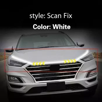 Светодиодные автомобильные фонари на капоте, универсальные лампы, окружающее освещение для Hyundai Tucson 2016-2020, дневные ходовые огни Start-Scan DRL