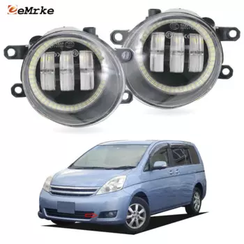 Светодиодные автомобильные противотуманные фары с линзой PTF для Toyota ISis 2008 2009 2010 2011 2012 2013 2014 2015 Angel Eyes Halo DRL Дневные ходовые огни