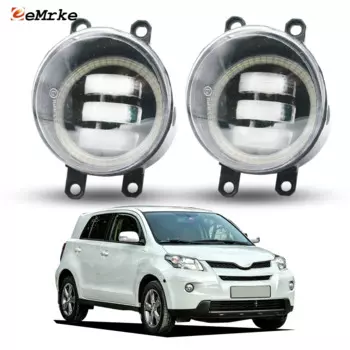 Светодиодные автомобильные противотуманные фары с линзой PTF для Toyota Ist XP110 Urban Cruiser 2008 2009 2010 2011 2012 2013 2014 2015 Angel Eyes Halo DRL Ring