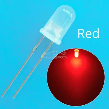 Светодиодные бусины HVIERO 5MM, набор из 100 шт., разноцветные