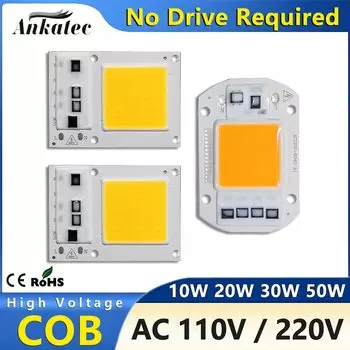 Светодиодные чипы COB Ankatec 6040 10-50Вт теплый/холодный белый