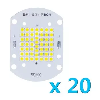 Светодиодные чипы Epistar 3030 SMD 50 Вт теплый белый warm and happy TD12452