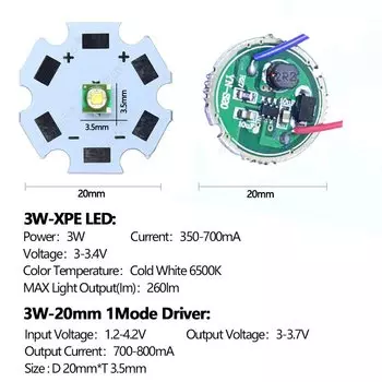 Светодиодные чипы OTCRREE 3W XPEE