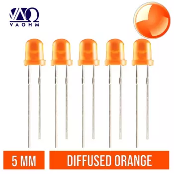 Светодиодные чипы VAOHM F5 Diffused круглые 5мм (красный/синий/зеленый/оранжевый/желтый)
