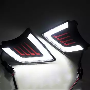 Светодиодные дневные ходовые огни 6000K, 2 шт./комплект, запчасти для светодиодных противотуманных фар, специальная передняя лампа для Toyota Hilux Vigo 2012-15