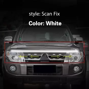 Светодиодные дневные ходовые огни для Mitsubishi Pajero 2004-2021, Водонепроницаемые гибкие светодиодные дневные ходовые огни, светодиодные противотуманные фары 12 В