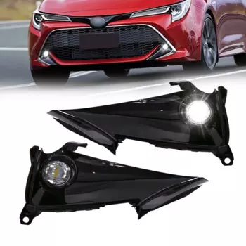 Светодиодные дневные ходовые огни DRL, противотуманные фары для хэтчбека Toyota Corolla 2019 2020 2021, 4 дверные провода, переключатель, водонепроницаемые