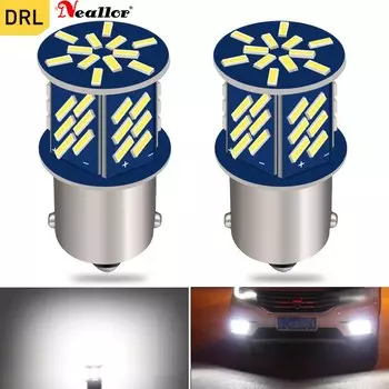 Светодиодные дневные ходовые огни P21W 1156 BA15S, 2 шт., дневные ходовые огни, светодиодная лампа DRL, 1200LM Canbus без ошибок для Kia Rio 3 4 2015 2016 2017 2018 2019