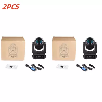 Светодиодные движущиеся головные фонари мощностью 200 Вт с кольцевым лучом и точечными эффектами, 18 вращающихся призм, 12 гобосов, 8 цветов, сценическое освещение с проникновением DJ DMX