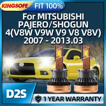 Светодиодные фары D2S, 2007 лм, 2 шт., для MITSUBISHI PAJERO/SHOGUN 4 V8W V9 V8 V8V 2008 2009 2010 2011-2013,03