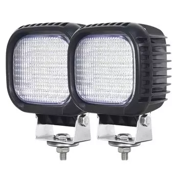 Светодиодные фары рабочего света 5 дюймов 40 Вт, точечный прожектор, фасветильник дальнего света s, противотуманные фары для внедорожников, автомобильные круглые фары 4x4, грузовик, 4WD, пикап, вездеход