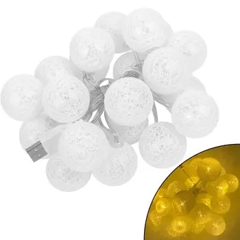 Светодиодные гирлянды из ватных шариков Brangdy