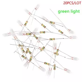 Светодиодные индикаторы HELTC зеленые 20 шт