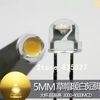 Светодиодные лампочки для светильников EziUsin 5mm теплый белый 20 шт