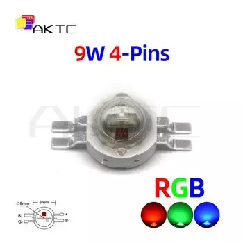 Светодиодные ламповые бусины Ankatec 4/6PDZ-RGB 3Вт 9Вт RGB