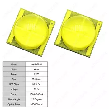 Светодиодные ламповые бусины XIANGCLEAR XC-5050-W теплый белый