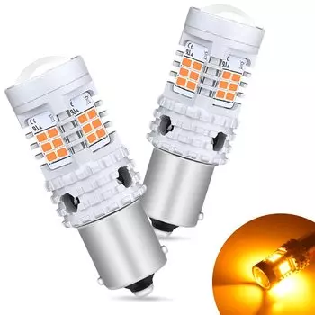 Светодиодные лампы AUXITO 2x1156, BA15S, P21W, BAU15S, PY21W, W21W, 3020, 26SMD, без ошибок Canbus, T20, 7440