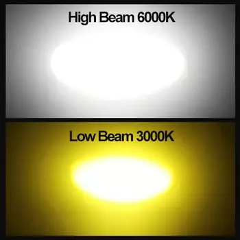 Светодиодные лампы для мотоцикла, 10 000 лм, P15D, Moto H6M, CSP, линзы белого и желтого цветов, противотумансветильник фары, 12 В постоянного тока