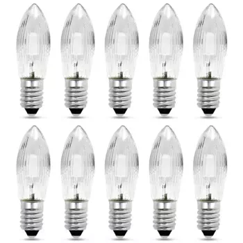 Светодиодные лампы E10 LISM теплый белый 10-55В 10/20 шт