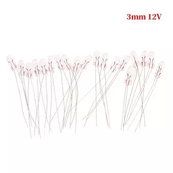 Светодиодные лампы HUXUAN миниатюрные 3/4 мм 6/12 В 20 шт