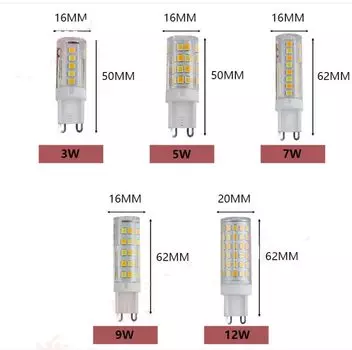 Светодиодные лампы JOYPINJ CCT G4 G9 трёхцветные 220В