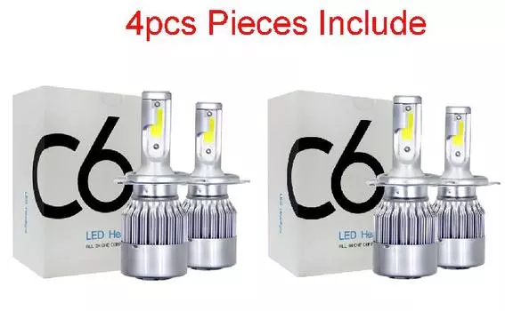 Светодиодные лампы Muxall для передних автофар, пара светодиодных ламп для передних фар автомобиля, 8000 лм, 72 Вт, автофары H7, H1, H3, H27, H11, HB3, HB4, H4, H13, 9004, 9007