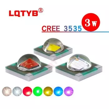 Светодиодные лампы XPE3535 LQTYB, красные, желтые, синие, зеленые