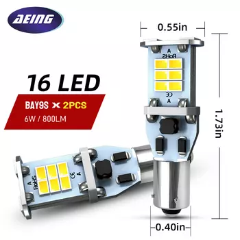 Светодиодные лампы заднего света H21W BAY9S, замена 64136, без ошибок Canbus для SAAB 9-5 YS3G 2010-2012, 2 шт.