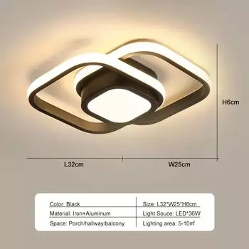 Светодиодные потолочные светильники MANGDAL чёрно-белые