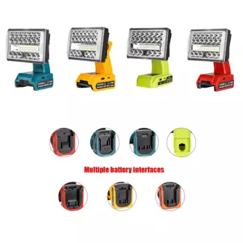 Светодиодные рабочие фары, фонарик, профиль для батарей Makita/Bosch/Dewalt/Milwaukee/Ryobi/Black&Decker/Craftsman 18 В