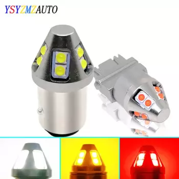 Светодиодные стоп-сигналы P21W 1156 BA15S BAU15S PY21W T20 7440 7443 W21W W21/5W Автоматическая сигнальная лампа T25 3157 P27W 10SMD 3030 Chips 12V