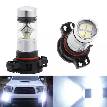 Светодиодные супер-яркие передние фары PSX24W H16 5202 H7 H11 H4 для дальнего света автомобиля, противотуманные фары для автомобиля 6500K 4300K, 2 шт.