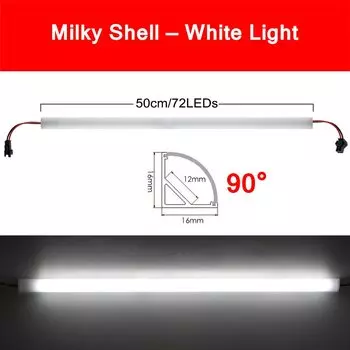 Светодиодные трубки Hunta 50 см, 72 LED, 220 В, 1-6 шт.