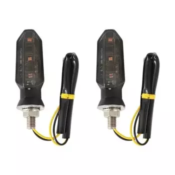 Светодиодные указатели поворота для мотоцикла, 8 мм, мини-янтарный мигающий свет, мигалка, указатель поворота, 12 В, индикаторные лампы для мотоцикла для Honda