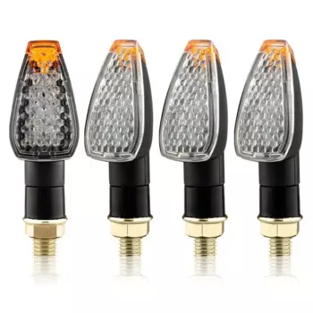 Мотоциклетные 14 светодиодные указатели поворота, янтарная мигалка, указатели поворота мотоцикла для Honda Yamaha 12 В, индикаторные лампы для мотоцикла