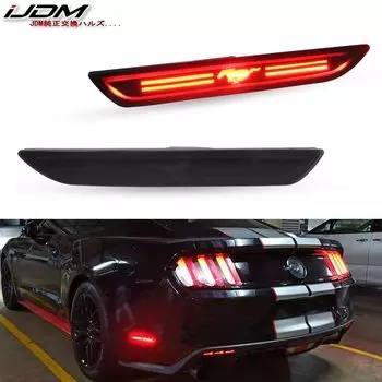 Светодиодные задние боковые габаритные фонари iJDM с логотипом Red Horse, светодиодные фонари для Ford Mustang 2010-2018 года, замена OEM задней габаритной лампы
