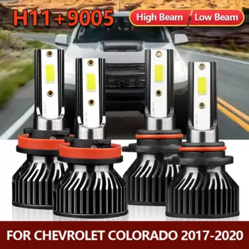 Светодиодный Автомобильные фары 72 Вт Auto 9600LM яркая фара головного света 6000K High 9005 Low H11 Turbo Kit для Chevrolet Колорадо 2020 2019 2018 2017