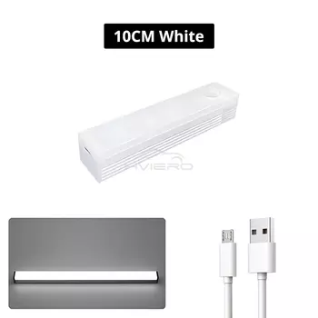 Светодиодный автомобильный датчик движения, ночник 10/20/30 см, автоматическая индукционная лампа, перезаряжаемая через USB, умное освещение комнаты, магнитное декоративное