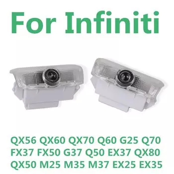 Светодиодный автомобильный дверной логотип, приветственный призрачный теневой светильник, аксессуары для Infiniti Q50 Q60 QX50 QX56 M25 M35 M37 EX25 EX35 EX37 FX37 FX50 G37