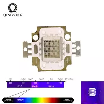 Светодиодный чип QINGYING 10W UV 365-420nm