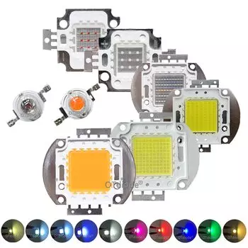 Светодиодный чип SMD COB OTdiode 1W-100W теплый/холодный белый/RGB
