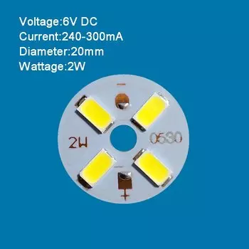Светодиодный чип XunShiNi круглый 2Вт-7Вт 20-32мм теплый/белый