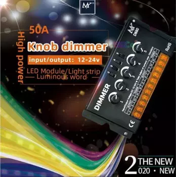 Светодиодный диммер RGBW RGBWW, ручка затемнения, 12 В-24 В, 10 А * 5 каналов, контроллер D550 для светодиодных лент RGBW RGBWW, модуль