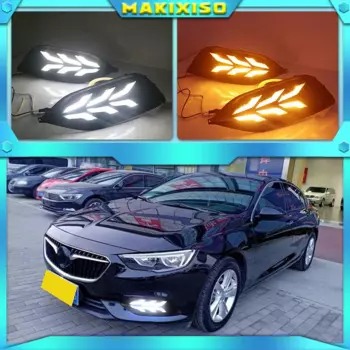 Светодиодный дневные ходовые огни для Buick Regal 2017-2019, противотуманные фары ABS 12 В DRL